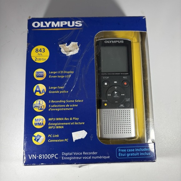 Olympus VN-8100PC Digital Voice‎ Recorder - New Open Box Tested - Picture 1 of 5
